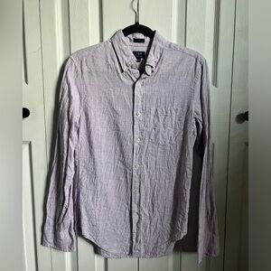 J.Crew Cotton-Linen Purple Button Up Slim fit